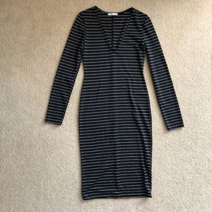 Zara tight black midi dress